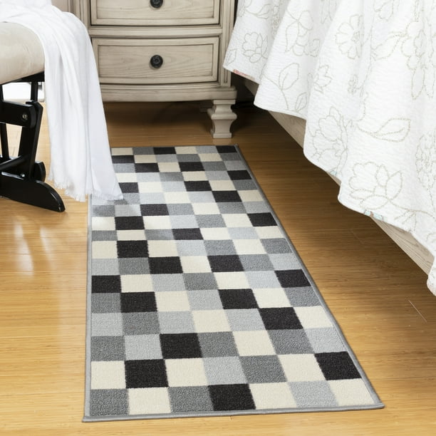 Ottomanson Ottohome Checkered Runner Rug, Multicolor, 20"X59" Walmart