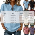 thumbnail image 3 of DeHolifer Women's Summer Tops V-Neck Solid Color Casual Lightweight Short Sleeve Tee T-Shirts Khaki L, 3 of 8