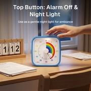 Behome 60-Minute Visual Timer for Kids with Night Light, Silent Operation Countdown Kitchen Timer, Drop-resistant Classroom Timers for Study, Office, Kitchen