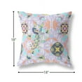thumbnail image 5 of 18" Purple Orange Peacock Indoor Outdoor Zip Throw Pillow, 5 of 5