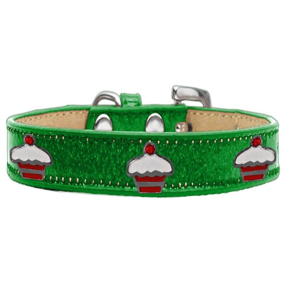 Christmas Dog, Puppy  Pet Widget Ice Cream Collar, "Red Cupcake"