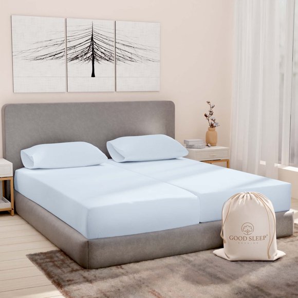 Juego de sábanas Good Sleep Bedding Split King de algodón egipcio