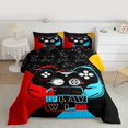 thumbnail image 2 of Homewish Video Game Full Size Comforter Sets 3-Piece for Female Men Adults,Blue Red Yellow Bedding Comforter Set,Gradient Gamepads Lightweight Bedding Sets,Microfiber Bedroom Decor,Reversible, 2 of 8