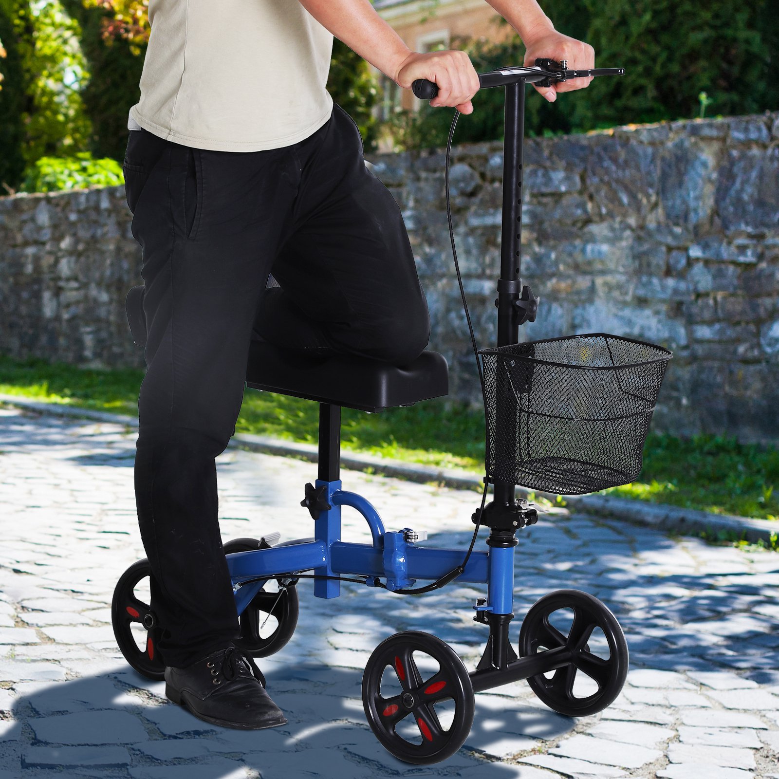 Portable Knee Scooter Crutch Alternative W/ NonMarking Wheel Walmart