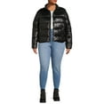 Time and Tru Women's and Women's Plus Puffer Jacket, Sizes S3X