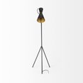 thumbnail image 2 of Mercana Eris III Black And Brass Metal Cone Shade Floor Lamp 68977, 2 of 7