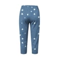 thumbnail image 4 of Leggings for Women Plus Size,Women's Faux Denim Capri Leggings High Waisted Yoga Pants Pull On Stretch Print Capris Casual Comfy Tights Skinny Jeggings, 4 of 7