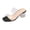 Black, variant on Women Fashion Shoes Dressy Women's Clear Heeled Sandals Transparent Two Strap Chunky Block Heels Mules Open Toe Slip On Dress Shoes