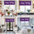 thumbnail image 5 of Violet Birthday Farmhouse Short Window Curtain Valances, Colorful Confetti Ribbons Polka Dots Classroom Rod Pocket Kitchen Valances for Living Room Bedroom Bathroom Cafe 54" x 18", 5 of 8