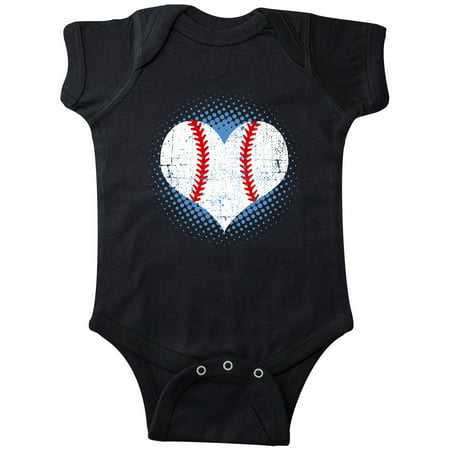 

Inktastic Baseball Heart Popart Sports Gift Baby Boy or Baby Girl Bodysuit