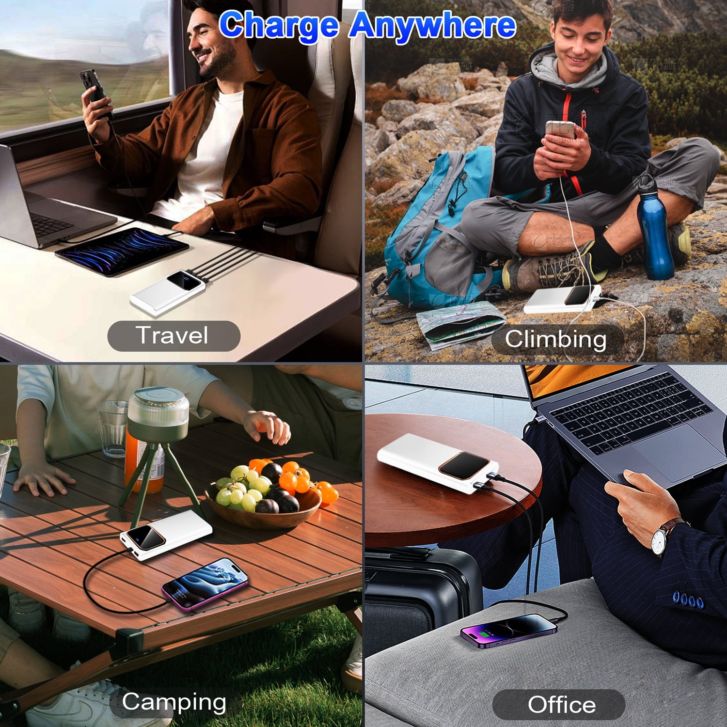 Portable Charger, 20000mAh Power Bank, 22.5W Fast Charging Battery Pack with USB C/USB A Output, Digital Display Portable Phone Charger for iPhone 17/16/15/14/13 Pro Samsung Google LG iPad AirPods