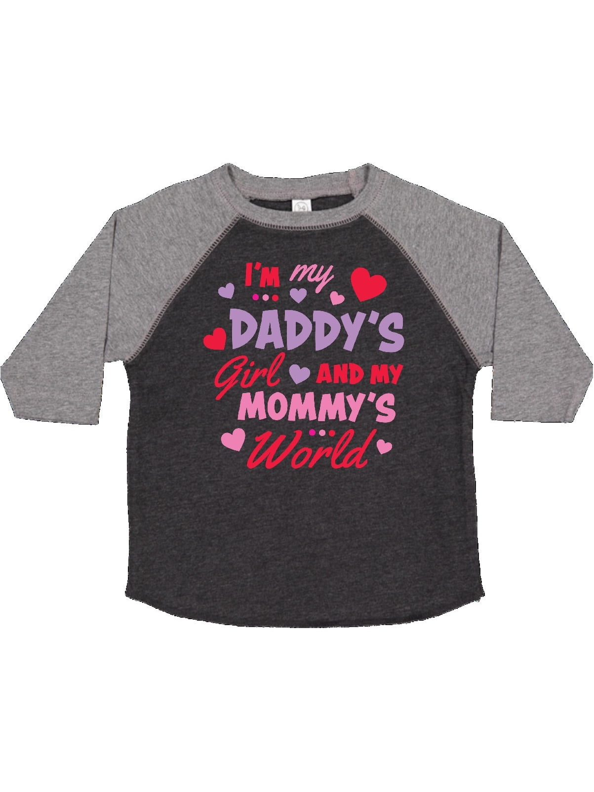 Toddler Girls 4T Pinks & Sparkly White LOVE MOM LOVE DAD LOVE FAMILY T-Shirt Toddler Girls 4T Pinks & Sparkly White LOVE MOM LOVE DAD LOVE FAMILY T-Shirt