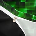 thumbnail image 5 of Manfei Glowing Plaid Duvet Cover Queen, Geometric Checkered Queen Bedding, Green and Black, Black Reversible 3pcs, 1 Duvet Cover and 2 Pillowcases, 5 of 7