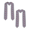 thumbnail image 2 of Fotbe Starfish Navy Blue Stripe Printed Class of 2024 Graduation Stole, 2 of 7