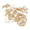 thumbnail image 5 of Ofertas Únicas Navidad 15 Cuffs de Cabello Dreadlock Clips de Cabello Dreadlock de Perlas Falsas Tono Dorado, 5 of 5
