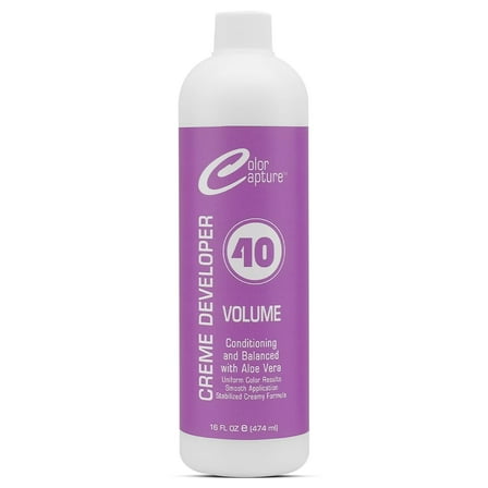 COLOR CAPTUR - 40 Vol Cream Developer, Intense Hair Color Booster - 16 Ounces