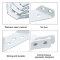 thumbnail image 3 of 12 Pcs Multifunction Triangle Corner Brace 2.6" x 0.9" Shelf Support Connector Bracket, Stainless Steel, White, 3 of 5