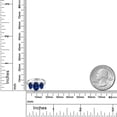 thumbnail image 4 of Gem Stone King 10K White Gold Blue Created Sapphire and White Lab Grown Diamond 3 Stone Engagement Ring for Women (2.84 Cttw, Gemstone Birthstone, Available in Size 5, 6, 7, 8, 9), 4 of 6