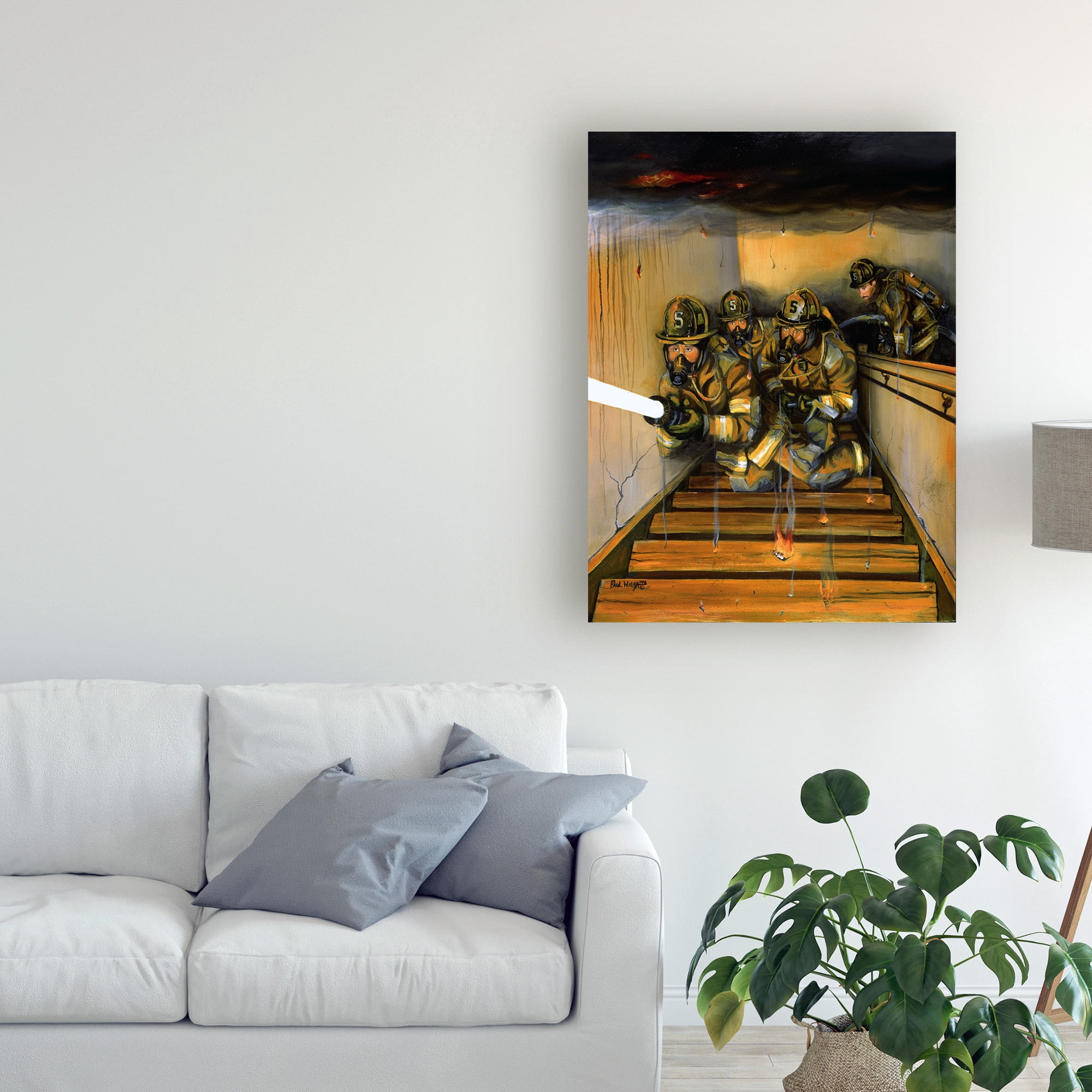 Trademark Fine Art 'Goin To Work' Canvas Art by Paul Walsh