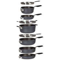 Calphalon Select 9-Piece Hard Anodized Space-Saving Dishwasher Safe Cookware Set