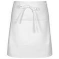 thumbnail image 2 of Sunrise Kitchen Supply White Half Bistro Apron, 2 Pockets, 19"L By 27"W, 2 of 6