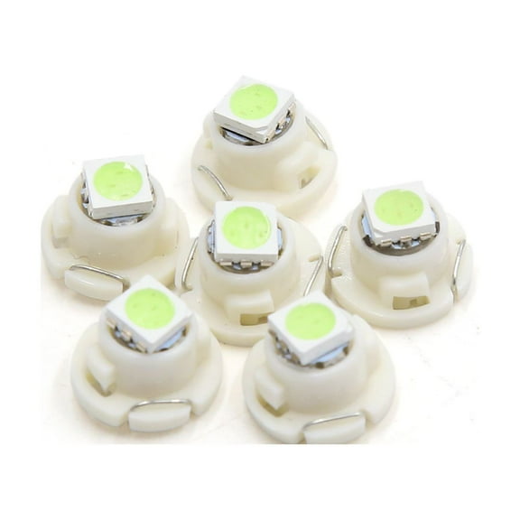 6Pcs Ice Blue 5050 Car T4.7  Wedge Dashboard Dash Backup Light Bulb Interior