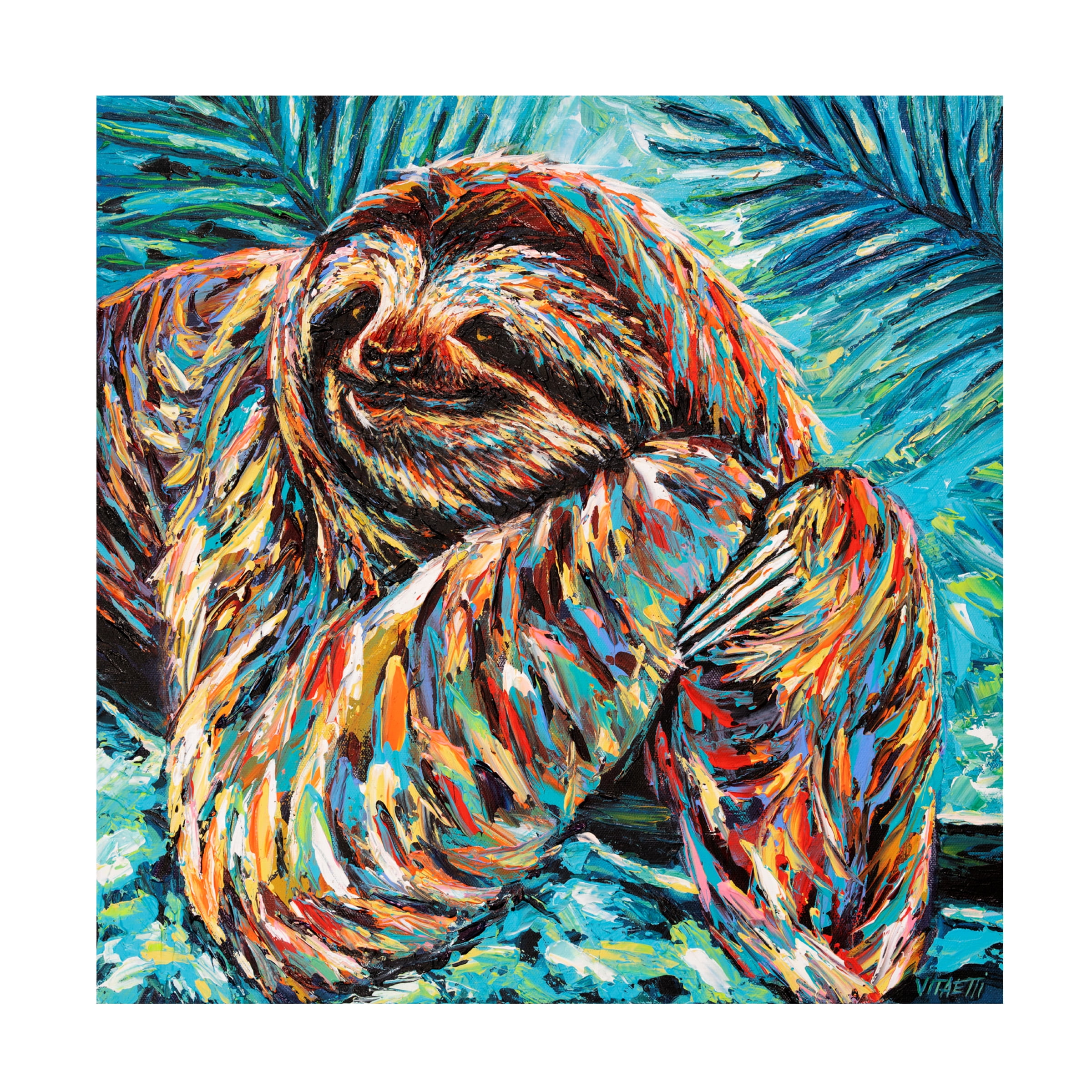 Carolee Vitaletti 'Painted Sloth II' Canvas Art