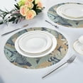 thumbnail image 5 of GZHJMY Tropical Palm Leaves Round Placemats, Durable Non-Slip Table Mat Heat and Stain Resistant Placemat for Kitchen Table Outdoor BBQ Activities, 4PCS, 5 of 6