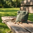 thumbnail image 3 of Dog Treat Pouch, Canvas Waterproof Portable Green, 1 Pack Hanging Pet Training Snack Bag, for Outdoor Walking Puppy Training Dog Behavior Reward Travel Park Use, 3 of 5