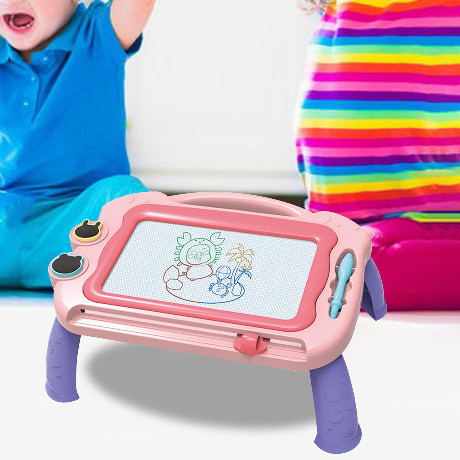 AKOFIC Pizarra Magnética Infantil Con Patas – Tablero De Dibujo Borrable 4 Colores, Juguete Educativo Para Niños 3-6 Años
