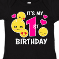 thumbnail image 4 of Inktastic Its My 1st Birthday with Smiling Emoticons Girls Baby Bodysuit, 4 of 5