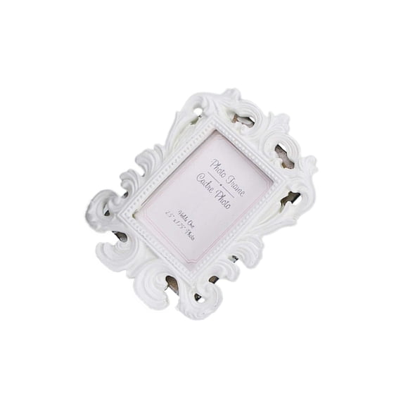 Yingyy Picture Frame Resin Ornate Retro Photo Frame for Tabletop of quality Wedding Home Decor White