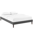 thumbnail image 1 of Modway Tessie Upholstered Queen Platform Bed Frame with Wood Slat Support in Gray, 1 of 4