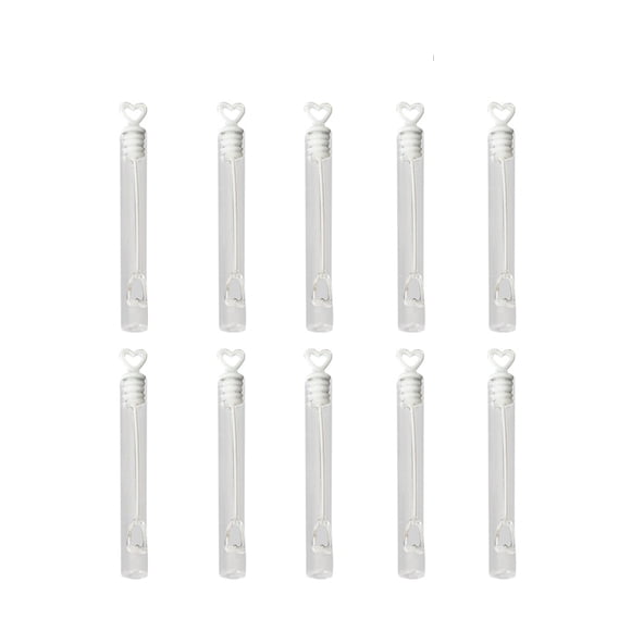 WRITWAA 48Pcs White Mini Bubble Tube Portable Bubble Bottle for Children Bridal Showers Graduations Party Bubbles