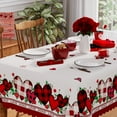 thumbnail image 3 of Valentines Day Tablecloth, Buffalo Plaid Red Hearts Valentines Table Cover Waterproof Dining Decorations, 60 x 104 inch, Polyester, 3 of 6
