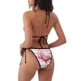 thumbnail image 3 of Ratiio Flamingo Pattern Women's Two Piece Bikini Swimsuit - Adjustable Tie Bikini Set Sexy & Comfortable Beach Swimwear, 3 of 7