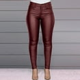 thumbnail image 3 of Aoochasliy Womens Pants Large Size High Waisted Buttoned Coated Pants Casual Stretch Trousers, 3 of 9