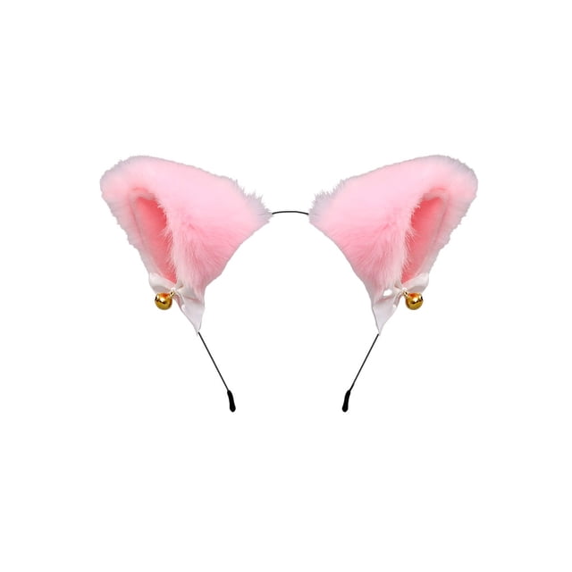 Minnieouse Banda para la cabeza de niña con lazo, cascabeles pequeños, diseño de orejas de animales encantadores, suministro a juego, herramienta de Accesorio para el cabello Tipo17 Minnieouse AP010458-17B