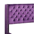 thumbnail image 4 of Julie Purple Tufted Upholstered Low Profile King Panel Bed, 4 of 5