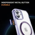 thumbnail image 3 of Magnetic for iPhone 12 Case, [Compatible with MagSafe] [Full Camera Protection] [10FT Drop Protection] Non-Yellowing Shockproof Protective Slim Phone Case for iPhone 12,Purple, 3 of 7
