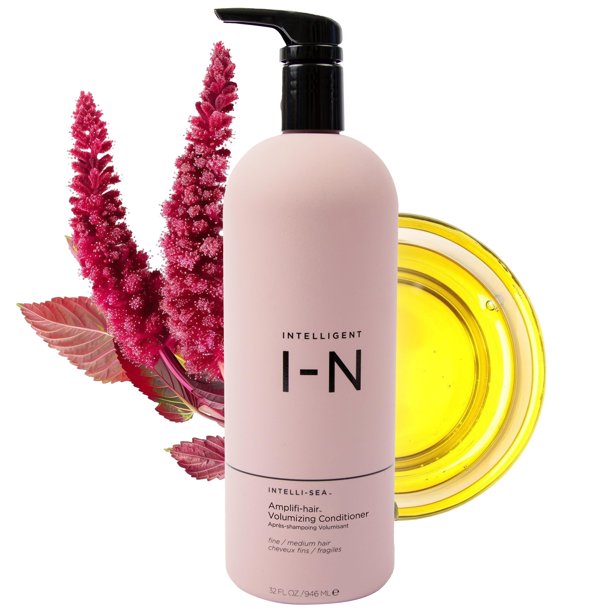 Intelligent Nutrients Amplifi-hair Acondicionador voluminizador Hidratación y desenredado sin peso para cabello fino Fórmula acondicionadora vegana 32 Oz
