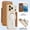 Brown, variant on TECH CIRCLE for iPhone 17 Flip Wallet Case 6.3" 2025, Magnetic Clear Back, Compatible with MagSafe, 3 Card Slots, RFID Blocking, Camera Lens Protector, PU Leather Protective Cover, Black