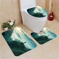 thumbnail image 1 of ABPHQTO Hombre excursionista en Rock Cliff Juego de alfombras de baño de 3 piezas Alfombra de baño Alfombra de contorno y tapa de inodoro ABPHQTO  Cont-CHAPPLE-18102, 1 of 2