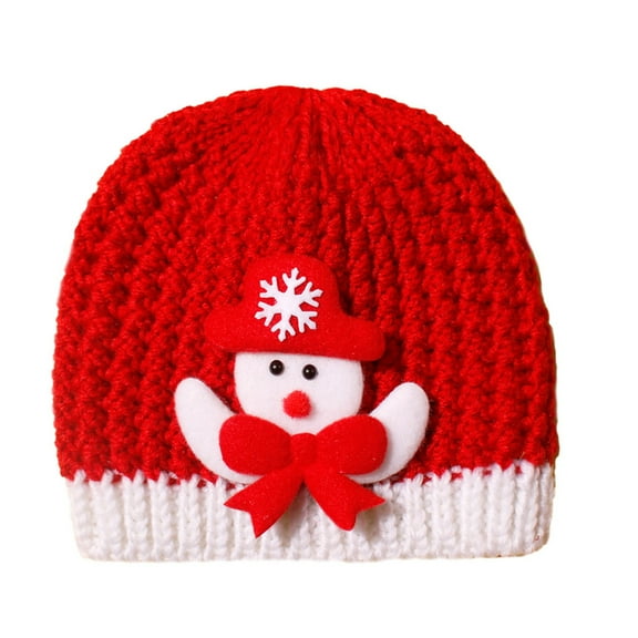 DHFJKG Winter Baby Christmas Beanie Knit Hat For Boys Girls Warm Yarn Infant Stocking Cap With Cute Animal Designs For Holiday Newborn Xmas Cute Hats