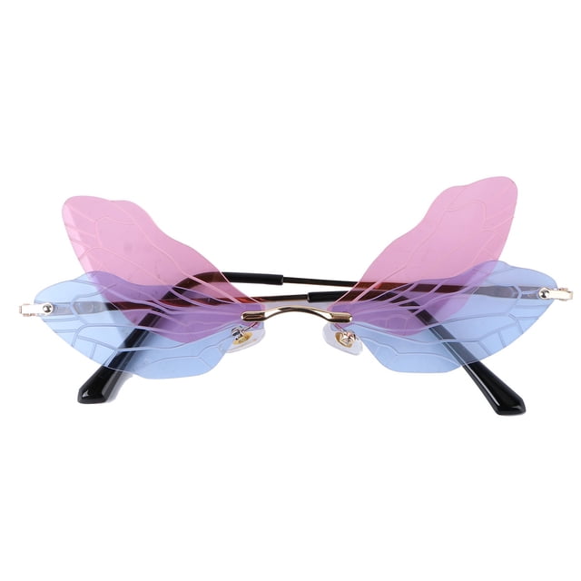 EeaseMX 1 pieza de gafas con alas de libélula, gafas de fiesta, gafas de fotos, accesorios para vacaciones