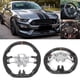 thumbnail image 4 of Reemplazo del volante de fibra de carbono volante de gamuza con costura naranja anillo de 12 OClock apto para Ford Mustang EcoBoost Gt Shelby GT350 Amonsee Otros, 4 of 8