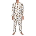 thumbnail image 3 of Sikiie German Shepherd Dog Mens Pajama Set, Soft Warm Long Sleeve Sleepwear, Cozy Button-Down Pjs for Men-, 3 of 7