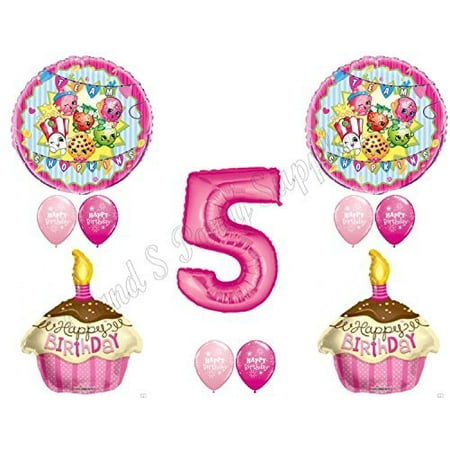 SHOPKINS 5th Fifth BIRTHDAY PARTY Balloons Decorations Supplies Cupcake Cookie