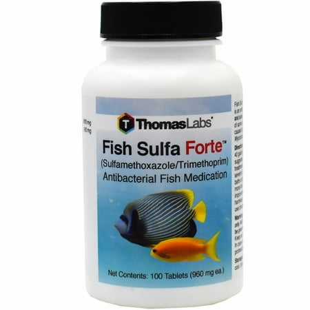 Thomas Labs Fish Sulfa Forte Fish Antibiotic Medication,100 Count