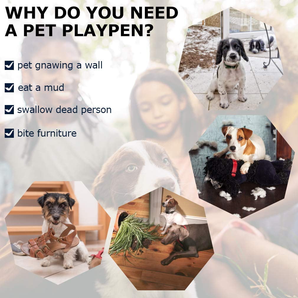 YRLLENSDAN 48 inch Dog Crate Dog Cage Dog Kennel for Large Dogs Heavy Duty Pet Playpen for Training Indoor Outdoor with Plastic Tray Double Doors & Locks Design